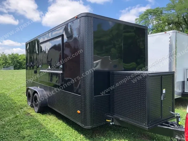2025 Fully Equipped Food Trailer 7x16 Black-Out photo 10